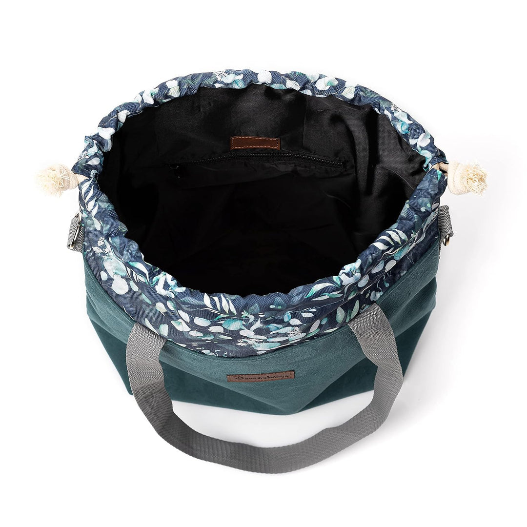 BAMBINIWELT Wickeltasche Schultertasche Shopper Babytasche Windeltasche aus LEDER für Kinderwagen Bu