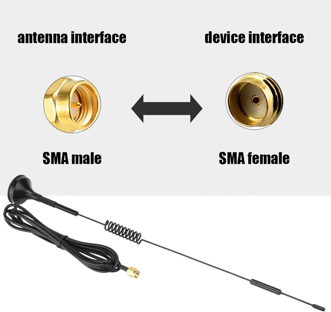 SMA Aussenantenne, 10 dBi, Hochleistungsantenne, 31 cm, Magnetische Saugnapfantenne, für Funkmodul