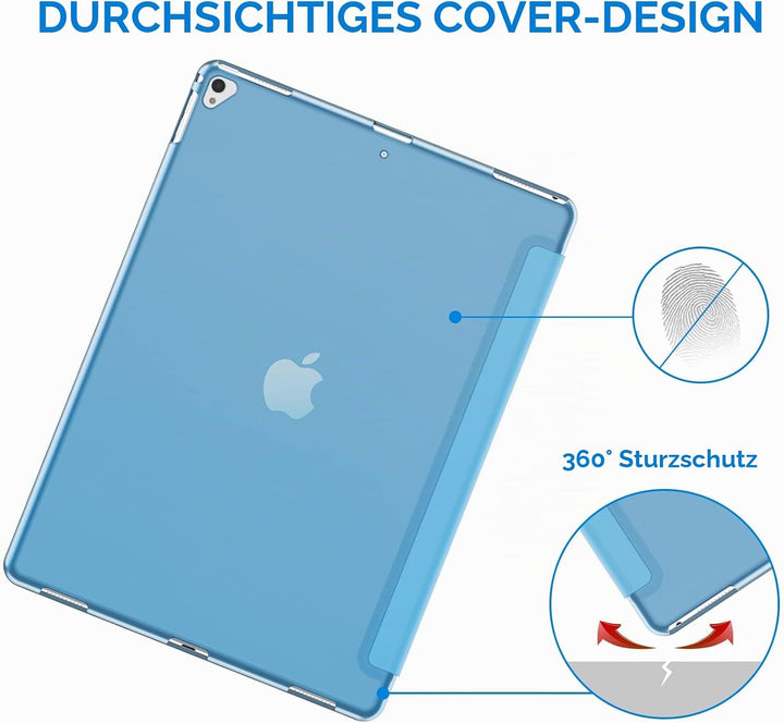 JETech Hülle für iPad Pro 12,9 (1. und 2. Generation, Modell 2015 und 2017), Schutzhülle mit Auto Sc