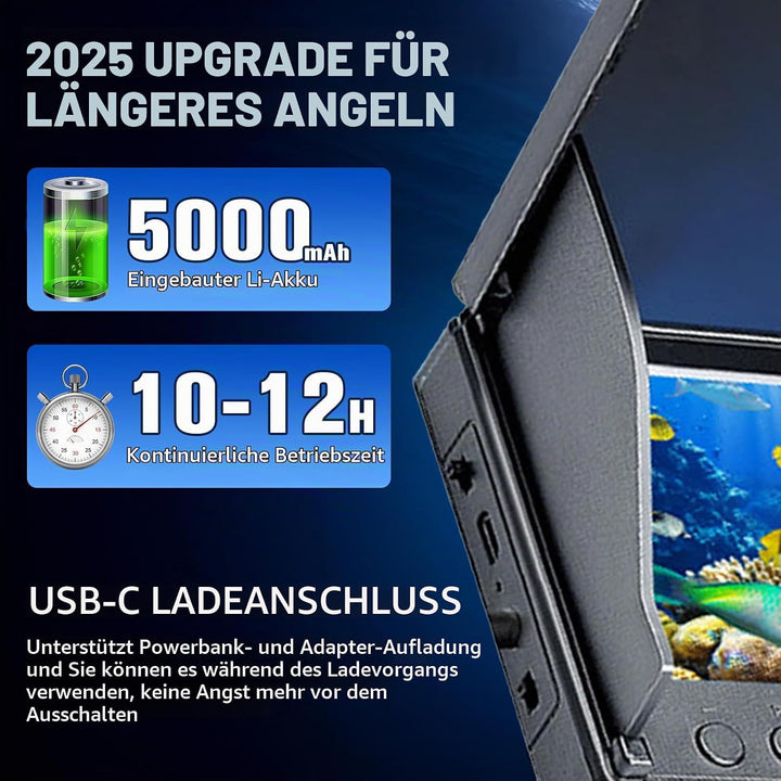 Fischfinder, Unterwasserkamera Angeln, Fish Finder Kamera IP68 Wasserdicht Unterwasser Kamera, 5000m