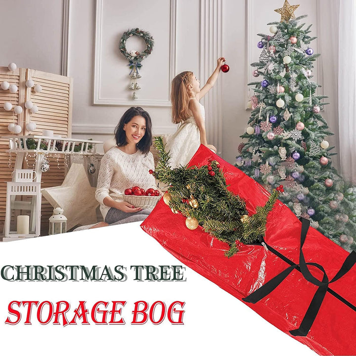 Funshot Weihnachtsbaum Aufbewahrungstasche - Rot Urlaub extra gross für bis zu 7.5Ft Baum Lagerung,