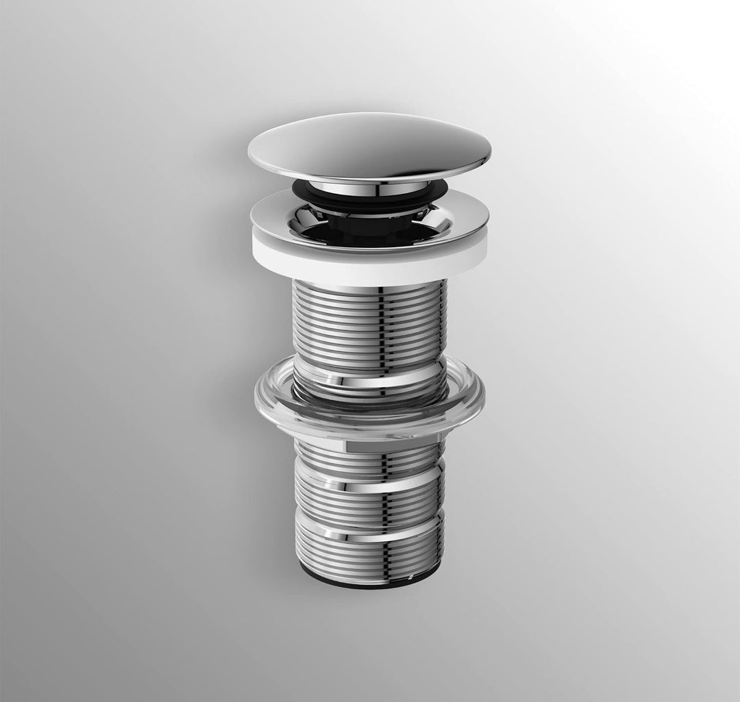 Ideal Standard E1483AA Schaftventil Ohne Schlitze mit Klick-Ablauf, Ohne Schlitze mit Klick-Ablauf