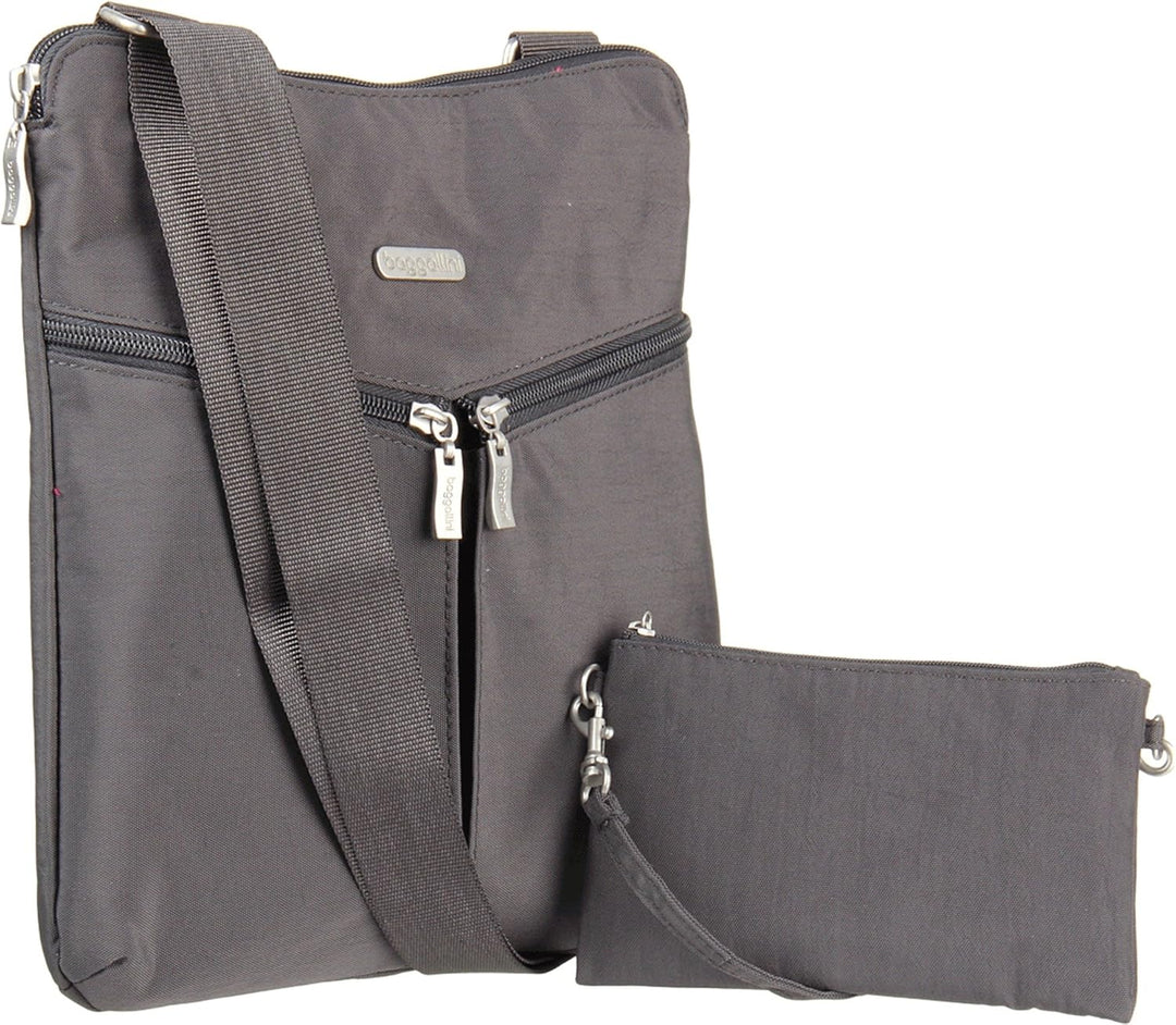 Baggallini Horizon Sac bandoulière, Gris Charcoal, Charcoal