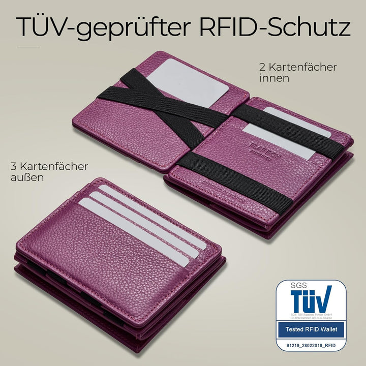 Jaimie Jacobs Flap Boy Das Original Magic Wallet mit Münzfach RFID-Schutz Magischer Geldbeutel Porte