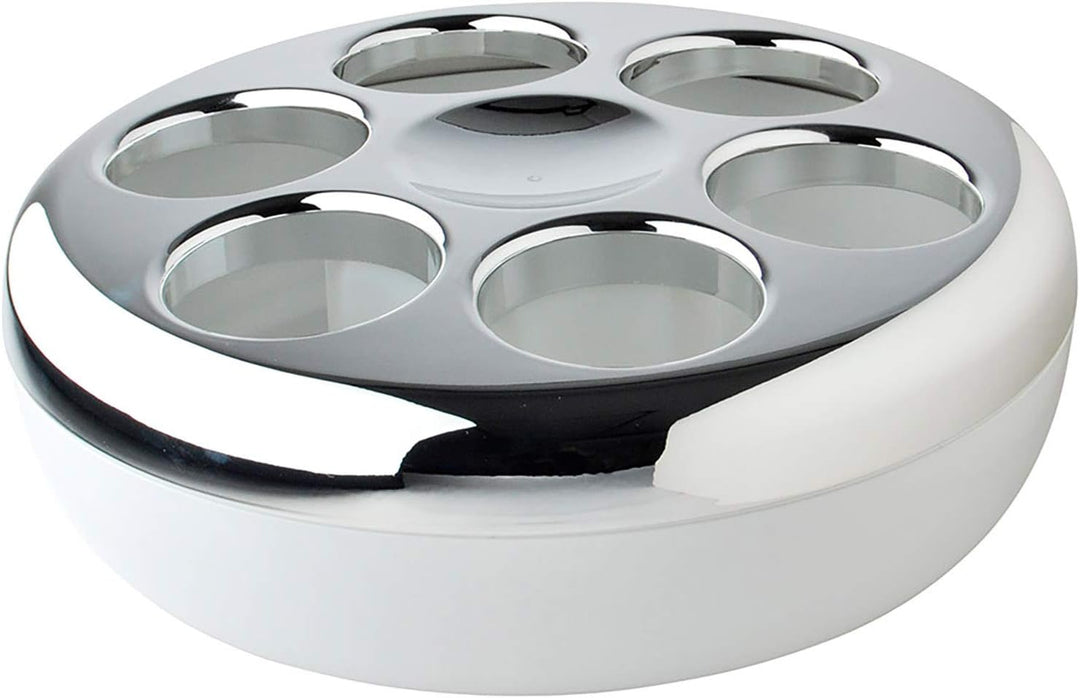 Helios Pure Flaschenkühler, Kunststoff, weiss/Chrom, für 6 Flaschen für 6 Flaschen Weiss/Chrom, für