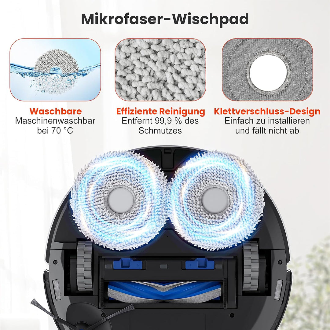 20 Stück Zubehör für Ecovac Deebot T30 / T30 Pro Omni Saugroboter, 1 Hauptbürste 6 Staubbeutel 4 Wis