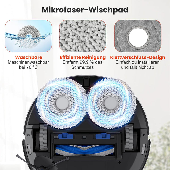 20 Stück Zubehör für Ecovac Deebot T30 / T30 Pro Omni Saugroboter, 1 Hauptbürste 6 Staubbeutel 4 Wis