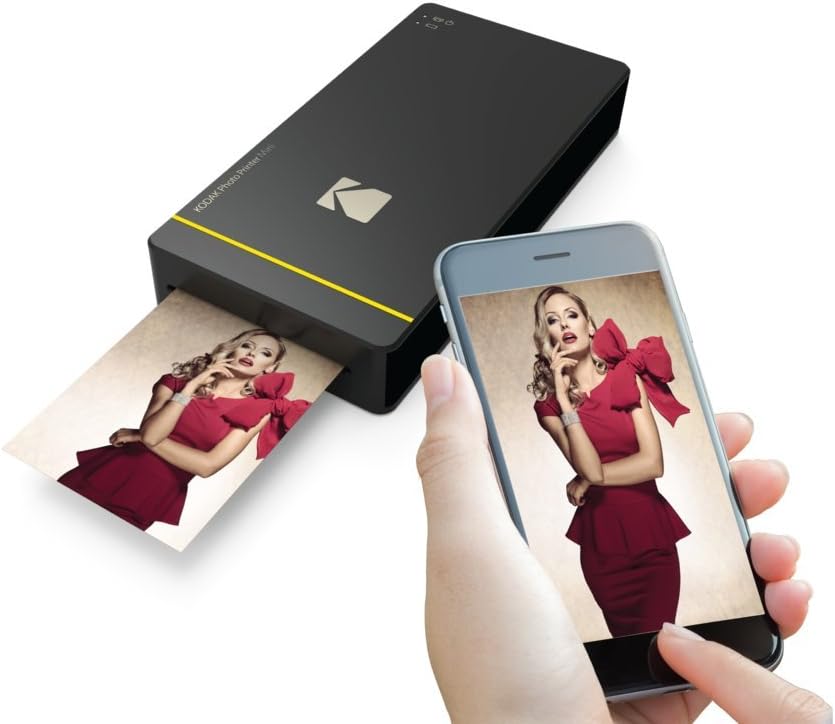Kodak Mini-Mobil W-LAN & NFC 4.7 x 7,5 cm Fotodrucker mit fortgeschrittener Sublimations-Tintendruck