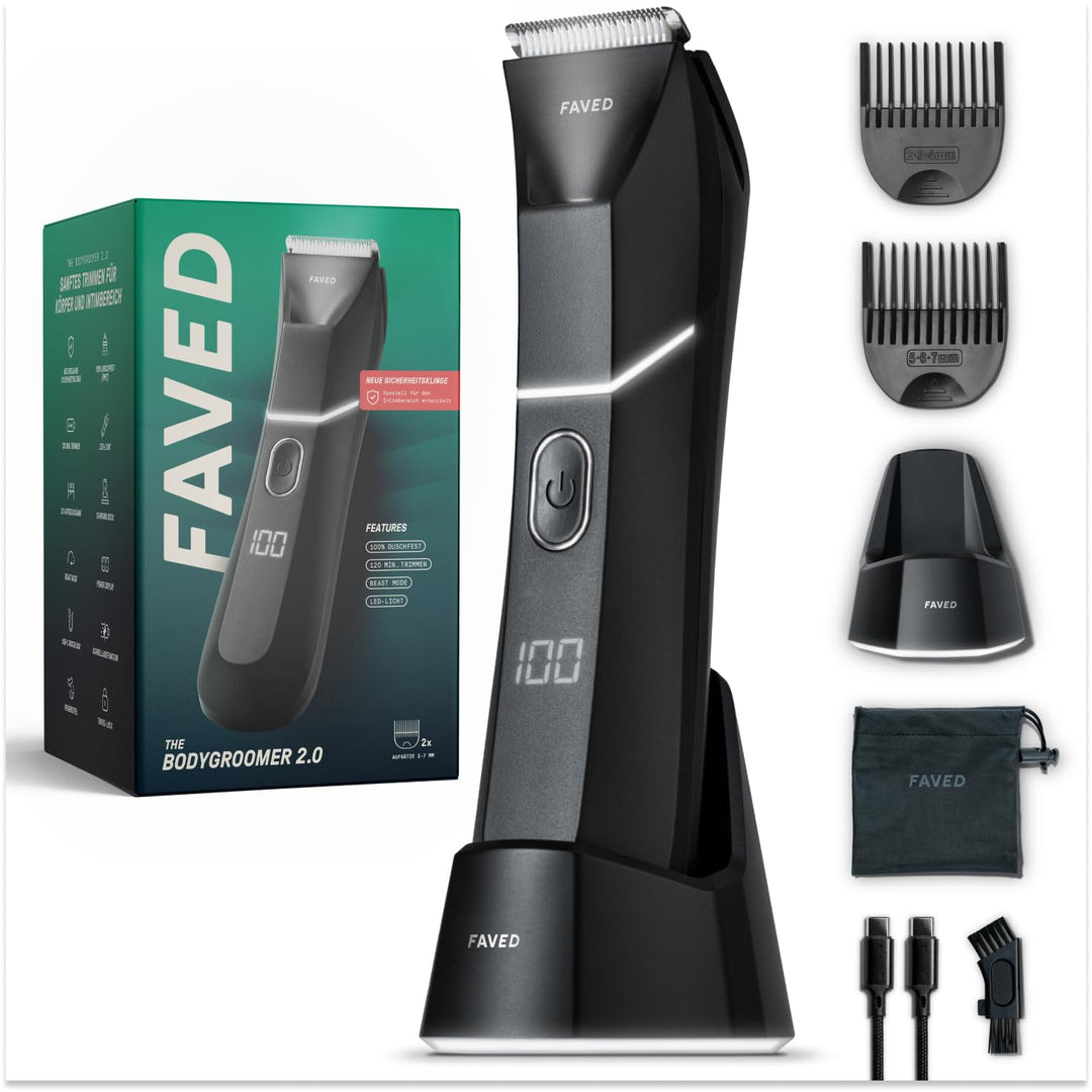 The Bodygroomer 2.0 Intimrasierer & Körperhaartrimmer mit revolutionärer Sicherheitsklinge für den M