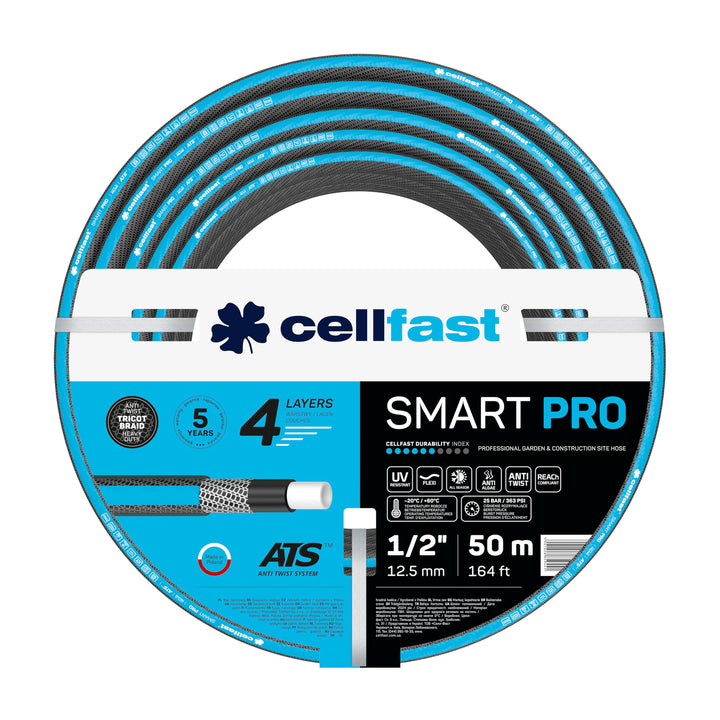 Cellfast Gartenschlauch Smart, 1/2”, 50 m, 13-101, Schwarz-blau Single, Single