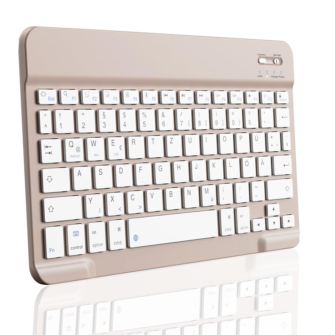 aoub Kabellose Tastatur mit deutschem QWERTZ Layout für iPad Pro/Air/Mini/iPad 11/10,9/10,5/10,2/9,7