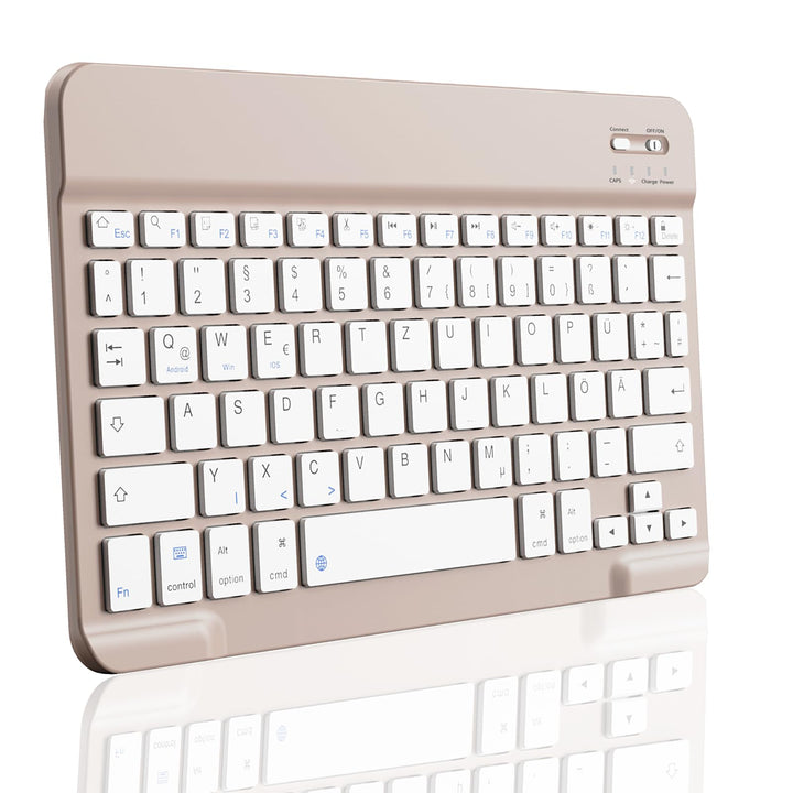 aoub Kabellose Tastatur mit deutschem QWERTZ Layout für iPad Pro/Air/Mini/iPad 11/10,9/10,5/10,2/9,7