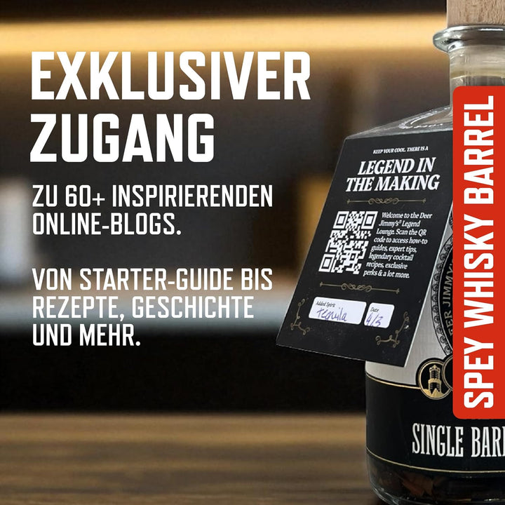 Deer Jimmy's® DIY Whisky Geschenkset – Whisky selbst Machen mit Premium Eichenholz aus schottischen