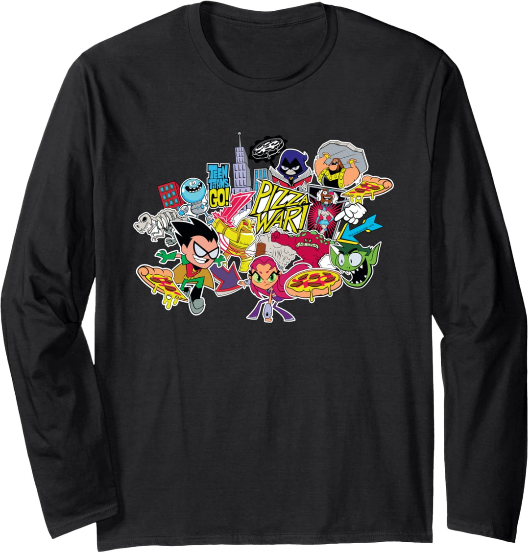 Teen Titans Go! Pizza War! Langarmshirt