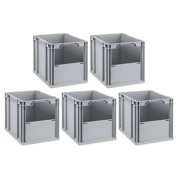 SparSet 5x Eurobox NextGen Insight | HxBxT 32x30x40cm | 30 Liter | Front offen | Eurobehälter, Trans