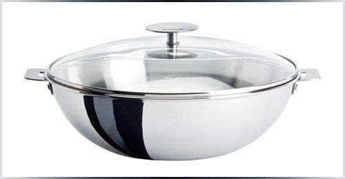 Cristel Casteline Amovible Wok aus Edelstahl, Ø 28cm, 28 cm 34.5x28x8.9 cm Ø 28cm, 34.5x28x8.9 cm Ø