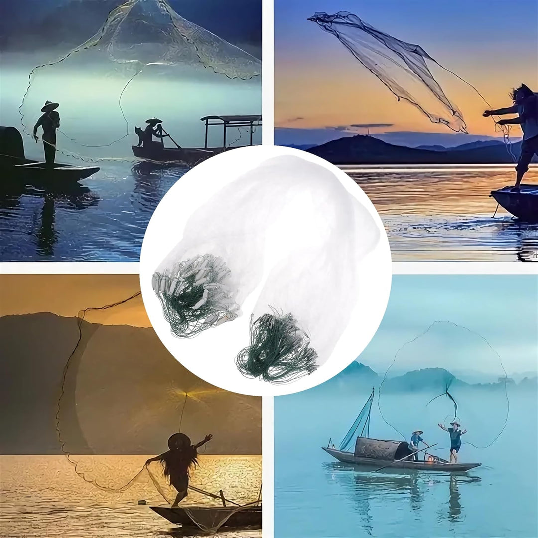 Duokon 50m Länge 1,5m Höhe DREI Schichten Schweres Fischernetz mit Float Fishing Zubehör Sink Net 3