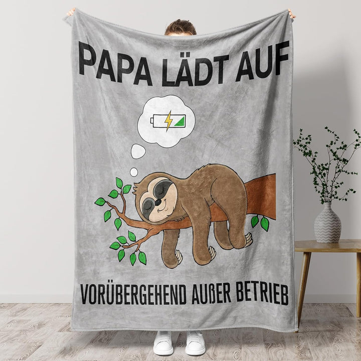 Papa Geschenk Weihnachten, Flanelldecke Geschenke für Papa von Tochter Sohn zum Geburtstag, Bester V