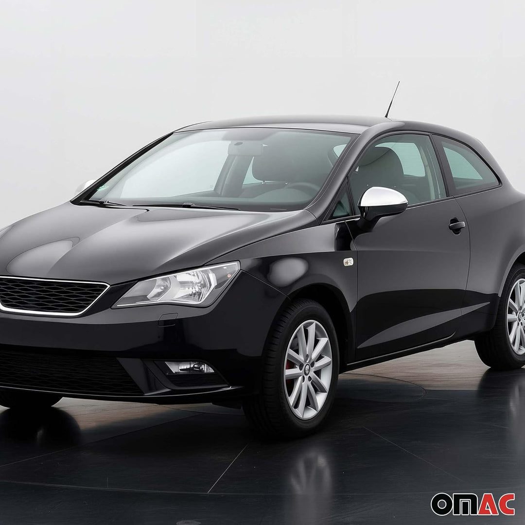 OMAC Spiegelkappen Spiegelabdeckung kompatibel mit Seat Exeo 2008-2013 Edelstahl Silber 2tlg Exeo 20