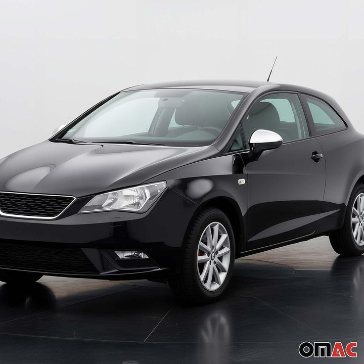 OMAC Spiegelkappen Spiegelabdeckung kompatibel mit Seat Exeo 2008-2013 Edelstahl Silber 2tlg Exeo 20