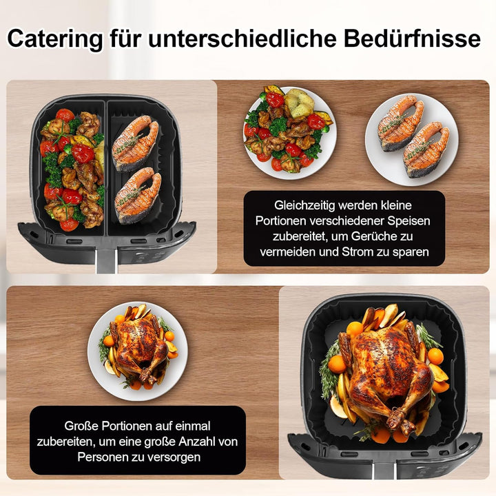 Silikonform Heissluftfritteuse für Ninja AF180EU 6,2L, 5 Stück Airfryer Silikonform für Ninja AF140E