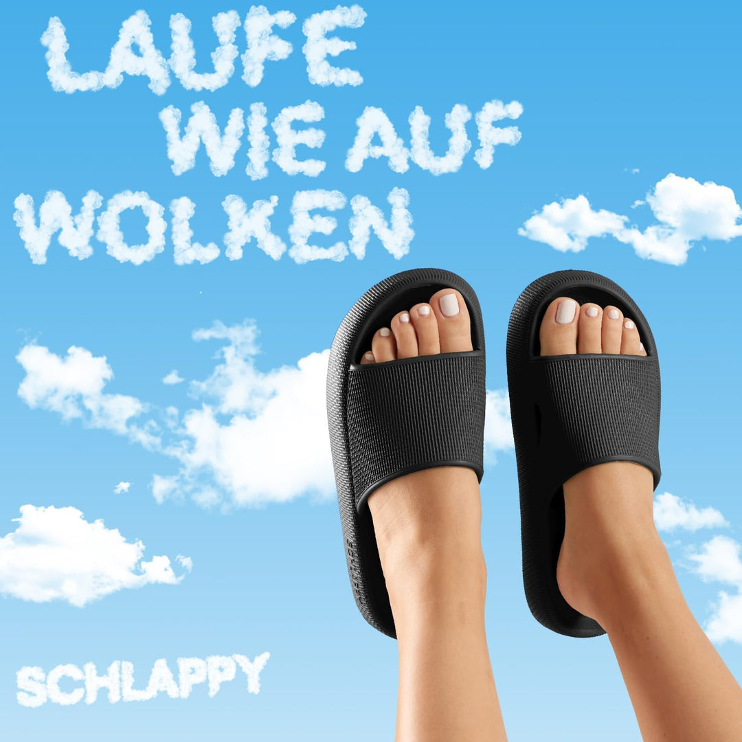 SCHLAPPY Original Badeschuhe für Damen&Herren, Nachhaltige Badelatschen&Wolkenschuhe Umweltfreundlic