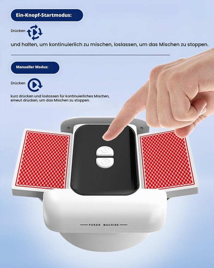 Automatischer Kartenmischer, 2-Deck-Ultra leise Shuffling-Maschine mit Auto/Manuell Modus