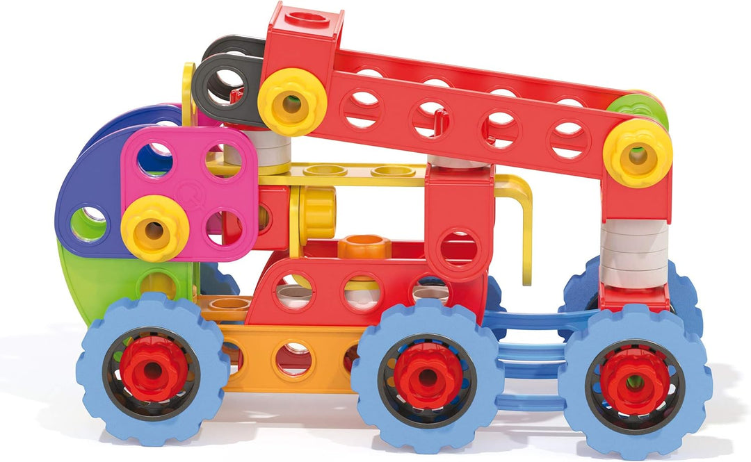 Quercetti - Tecno Jumbo Toolbox - Konstruktionsspielzeug, Fahrzeugspiel