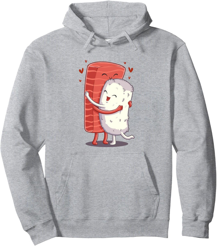 Kawaii Niedlich Anime Otaku Japanischer Lachs Sushi Nigiri Pullover Hoodie