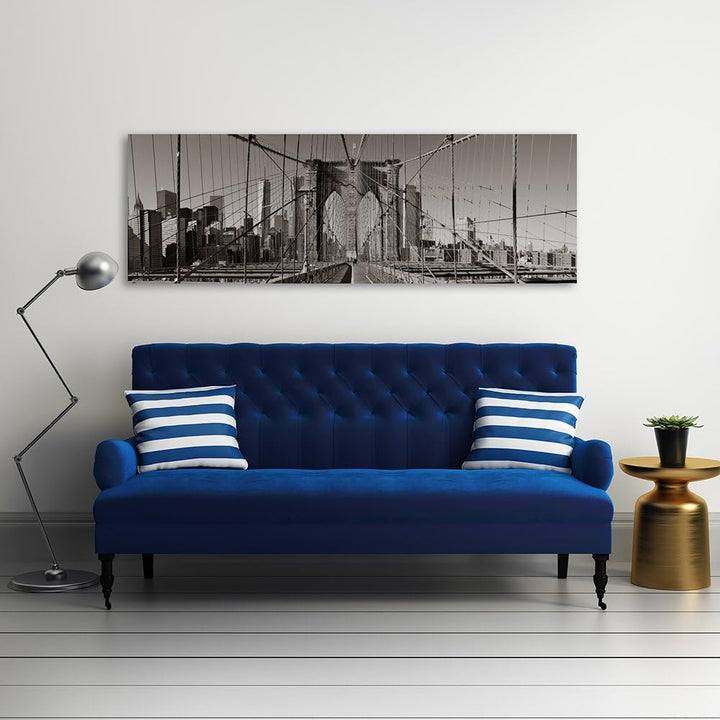 Feeby Bilder Brooklyn Bridge New York 150x50 cm Wohnzimmer Schlafzimmer Büro Flur Küche Modern Bild