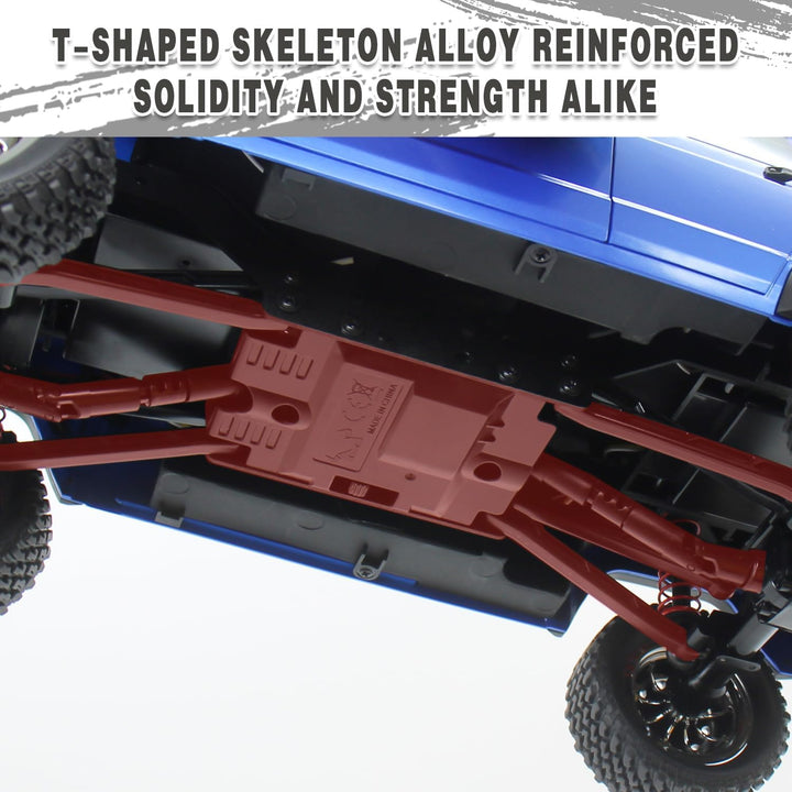 fisca RC Crawler 1:12 RC Truck 2.4GHz 4WD RC Modellauto, All Terrain Hobby Klasse RC LKW mit Offenen