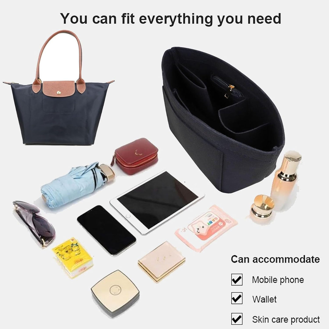Handtaschen-Organizer-Einsatz für Le Pliage Neo (gross) Handtaschen, hochwertiger Filz-Organizer, Sc
