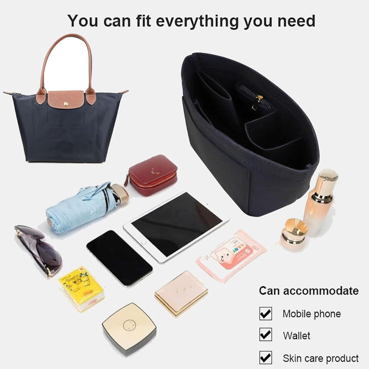Handtaschen-Organizer-Einsatz für Le Pliage Neo (gross) Handtaschen, hochwertiger Filz-Organizer, Sc