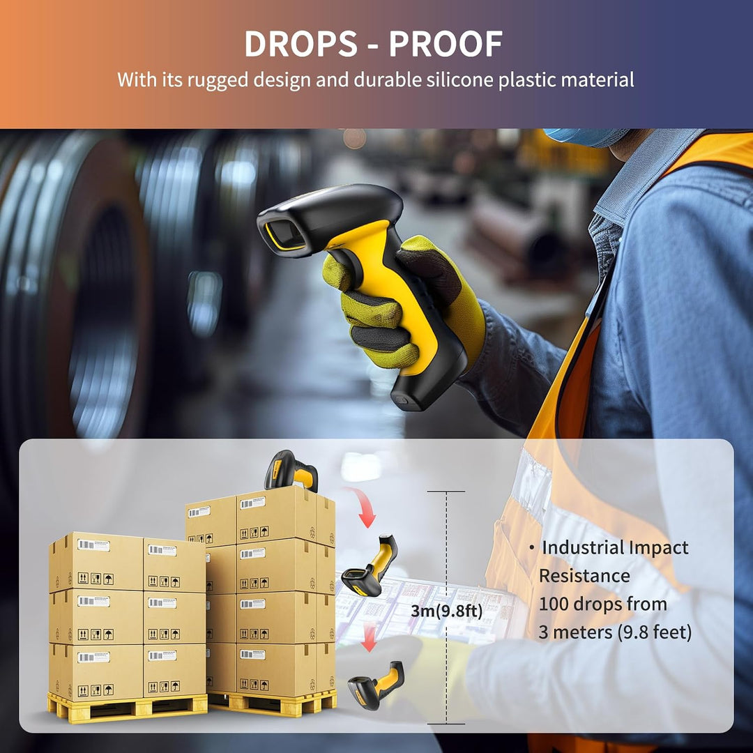 NETUM NT-1203L Pro Aufgerüsteter Drahtloser Bluetooth Robuster Wasserdichter 1D/2D-Scanner mit Erwei