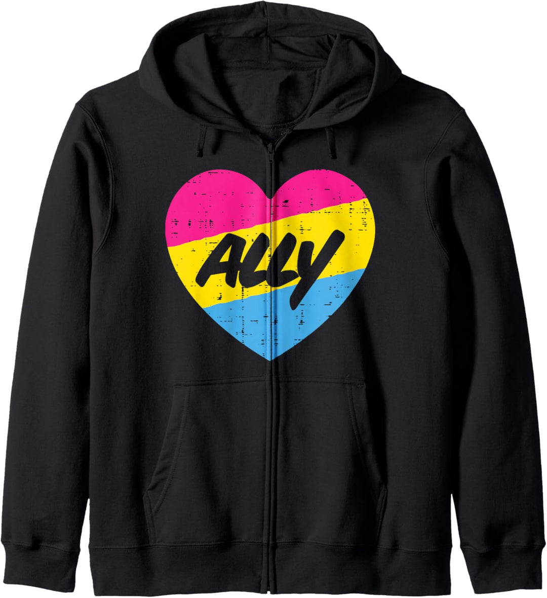 Ally Pansexual Heart Cute Pan Pride Flag LGBTQ Men Women Kapuzenjacke