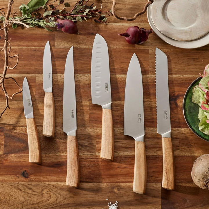 Kuppels Brotmesser WOOD | Brotmesser mit Wellenschliff | Klingenlänge 20 cm | scharfes Küchenmesser