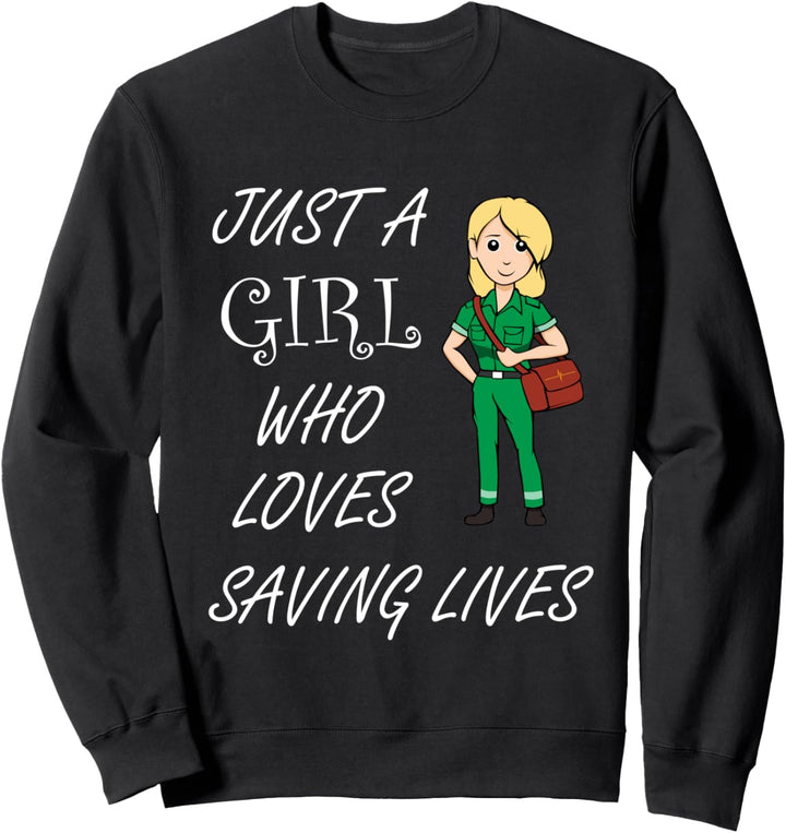 Mädchen Rettet Leben Sani Rettungsdienst Sweatshirt