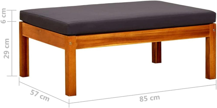 vidaXL 2X Akazienholz Massiv Gartenhocker Modular Fusshocker Fussbank Sitzhocker Hocker Holzhocker F