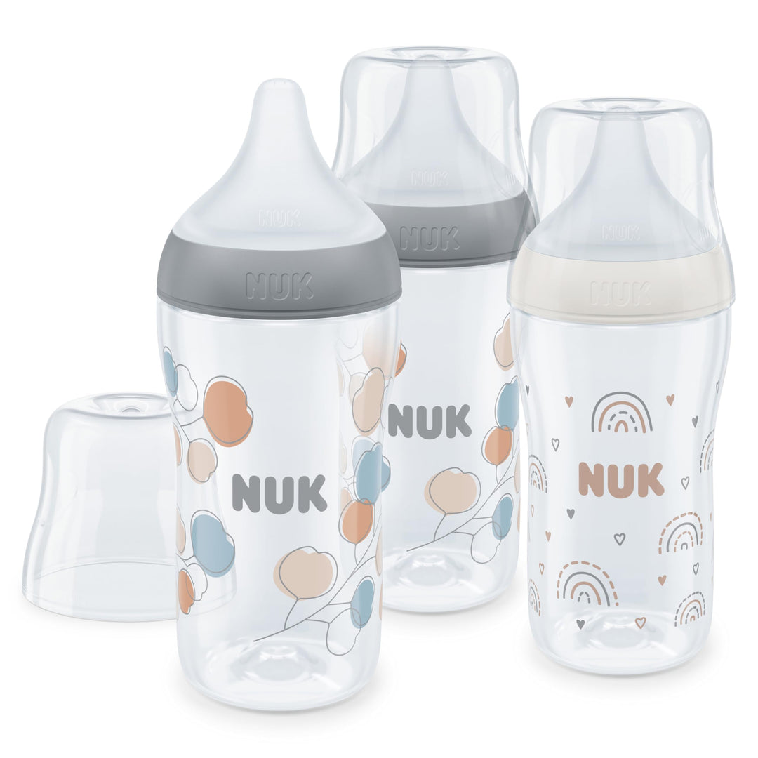 NUK Perfect Match Babyflaschenset | Ab 3 Monate | Passt sich dem Baby an | Temperature Control | Ant