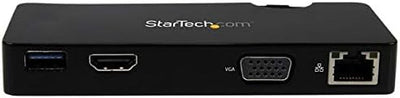 StarTech.com USB 3.0 Universal Laptop Mini Dockingstation mit HDMI oder VGA, Gigabit Ethernet, USB 3