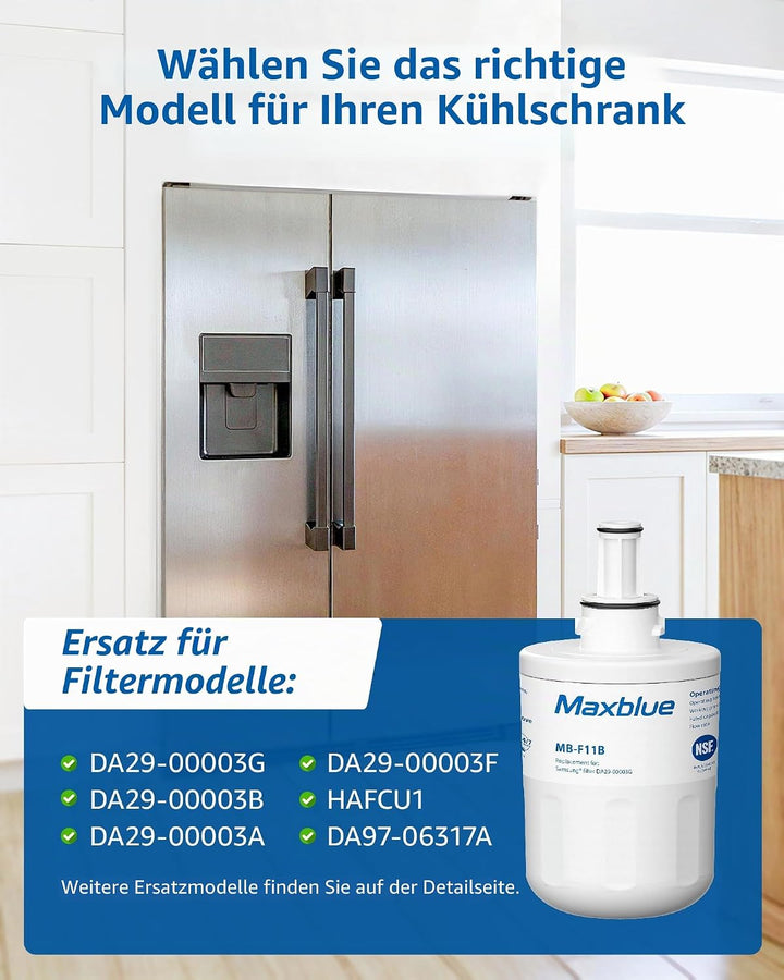 Maxblue DA29-00003G Kühlschrank Wasserfilter, Kompatibel mit Samsung® Aqua Pure Plus DA29-00003G, DA