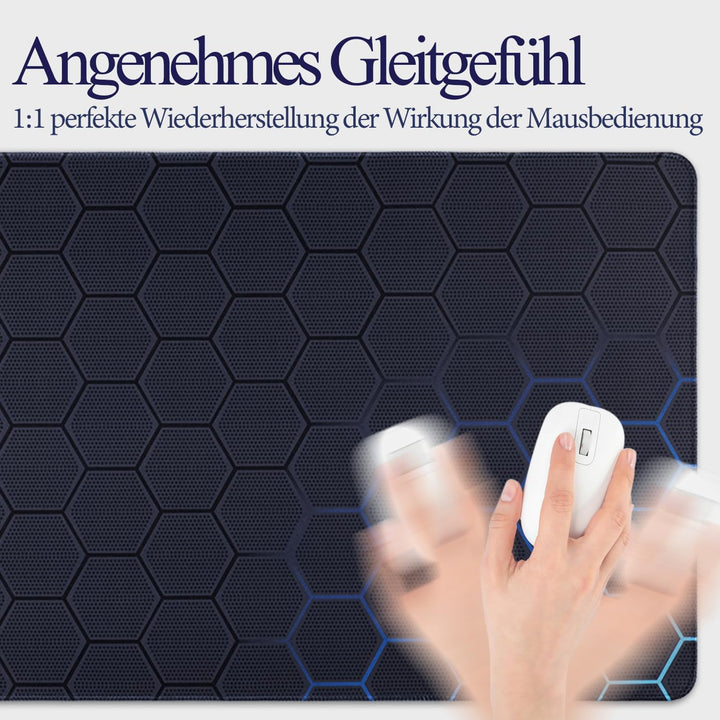 Gaming Mauspad,XXL 900x400mm Hexagonalmuster Mauspad,Wabenmuster Mousepad für präzise Maussteuerung,