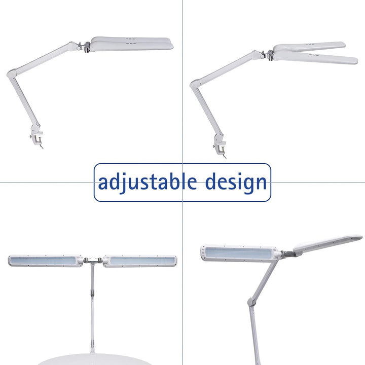 MAUL LED Arbeitsleuchte MAULcraft duo | Dimmbare Klemmlampe mit 6.500 Kelvin | LED Lampe mit 2 flexi