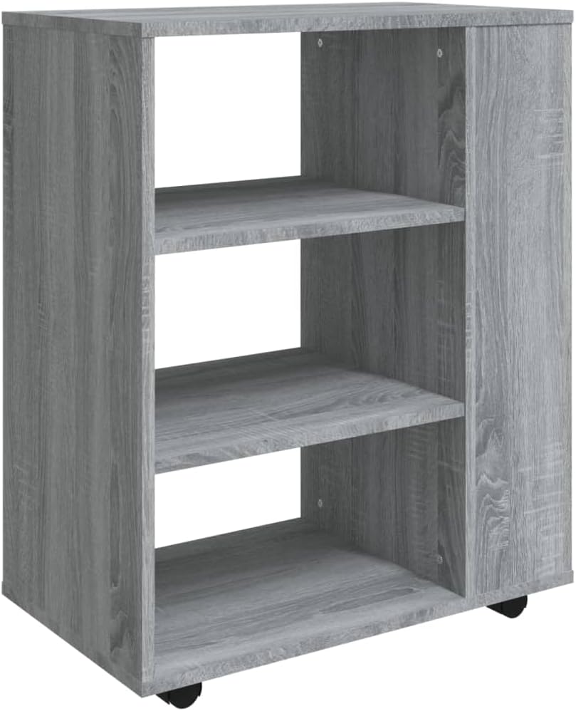 Mobiler Aktenschrank Lagerschrank aus Holzwerkstoff Beistellschrank mit Rollen für Wohnzimmer Schlaf