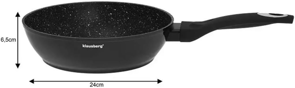 Klausberg 15-TLG Kochtopfset Topfset Granitbeschichtung MARMO KB-7322