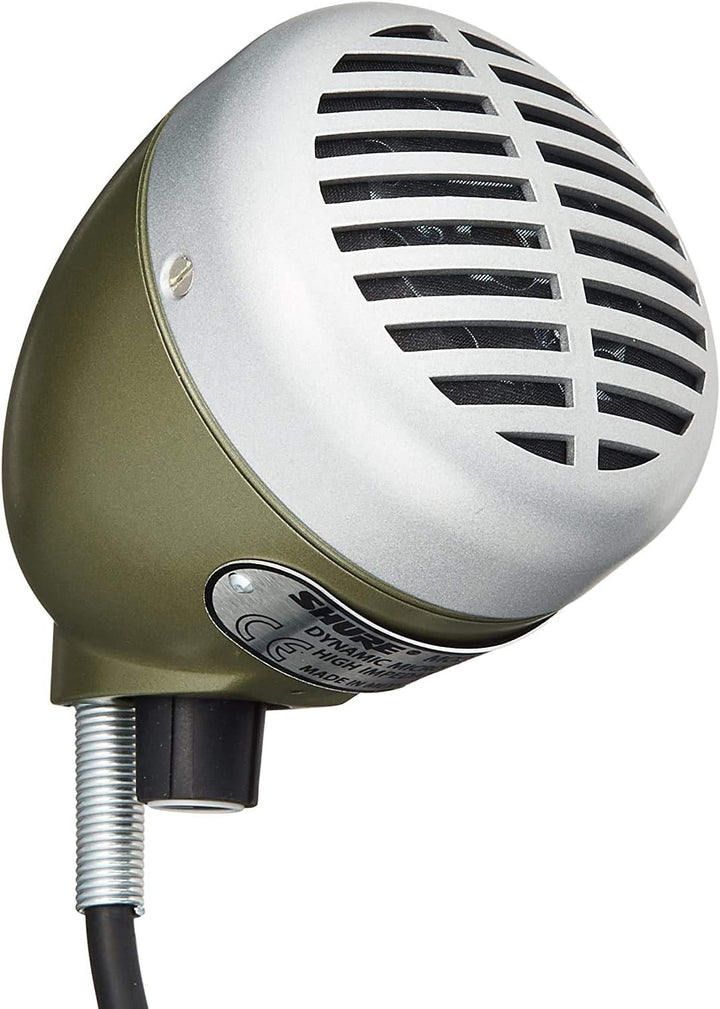 Shure 520DX Green Bullet Dynamisches Mikrofon für Blues-Harmonica-Player, Omnidirectional-Aufnahmemu