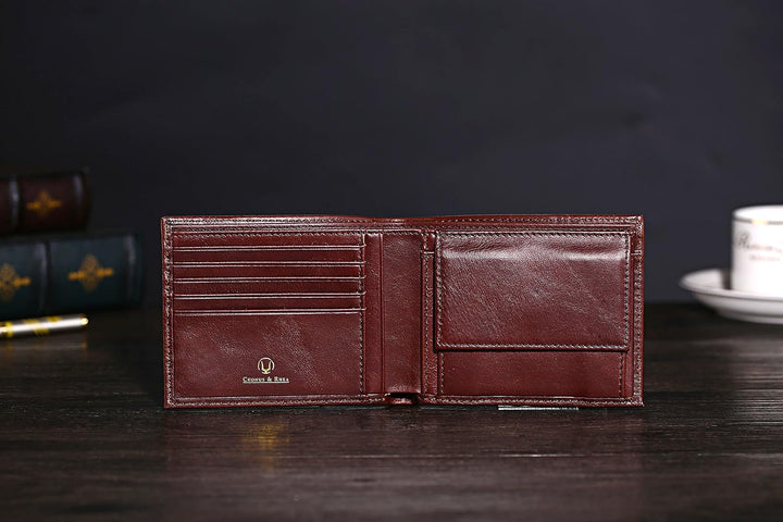 Cronus &amp; Rhea® | Luxus Geldbörse mit Münzfach aus exklusivem Leder (Plutus) | Geldbeutel - Brieftasc