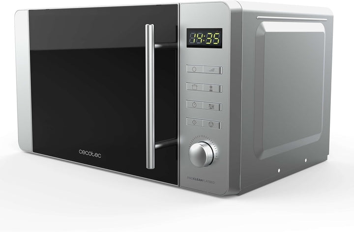 Cecotec Mikrowelle mit Grill Proclean 5010 Flatbed Edelstahl Mikrowelle 20 l, 700 W, 5 Stufen, 800 W