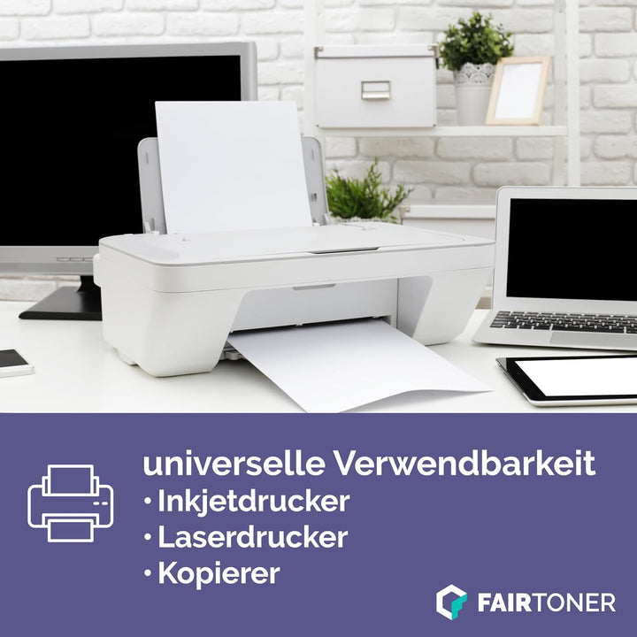 FairToner Kopierpapier 2500 Blatt DIN-A4 80g, Weiss (5 x 500 Blatt / 5er Pack) Universal Druckerpapi