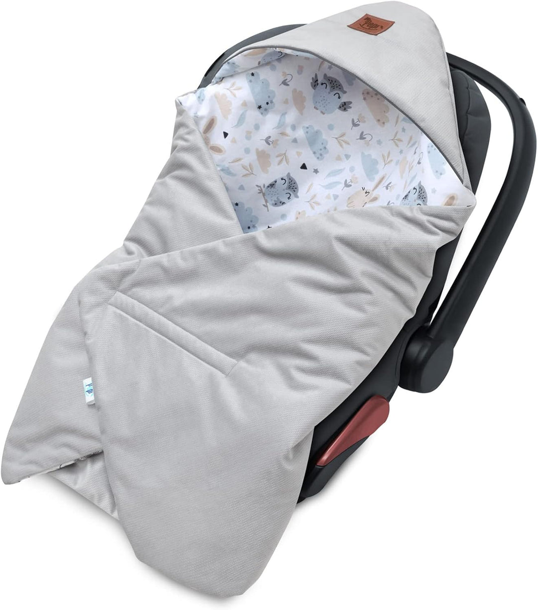 Pepi - Einschlagdecke Babyschale - 90x90 cm - Kinderwagen Decke - Babyschale Decke - Baumwolle Babyd